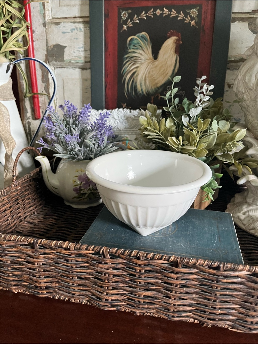 Anchor Hocking Vitrock Vintage Milk Glass